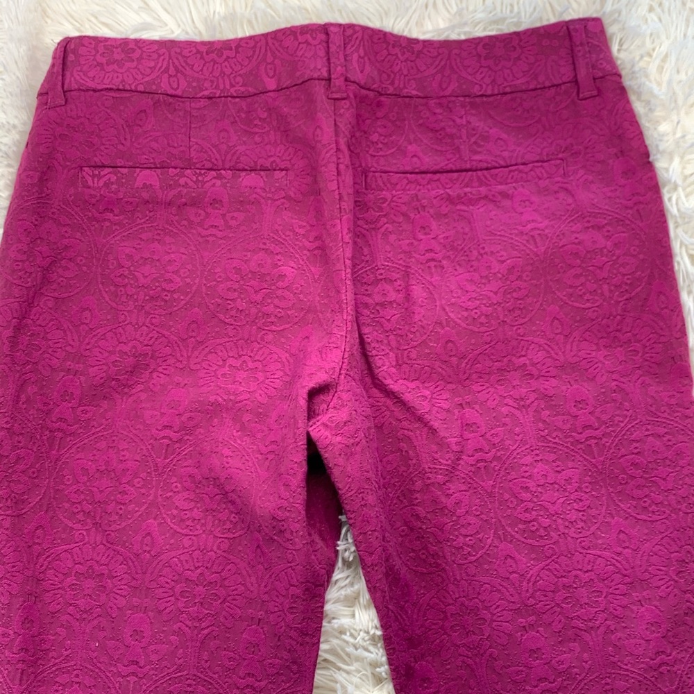 Old navy pixie pant magenta jacquard (RARE) - Picture 6 of 6